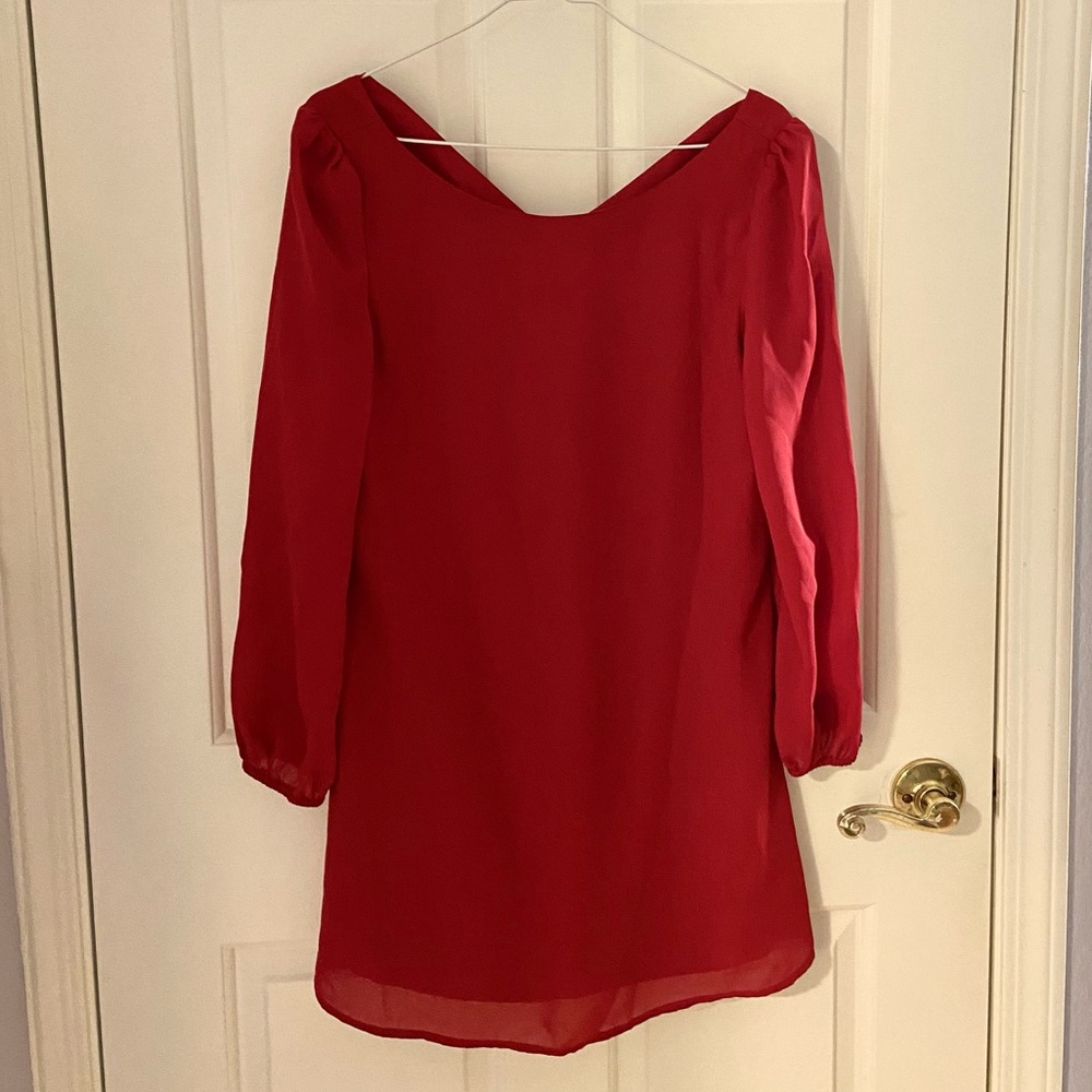 Berry Red Tobi Shift Dress